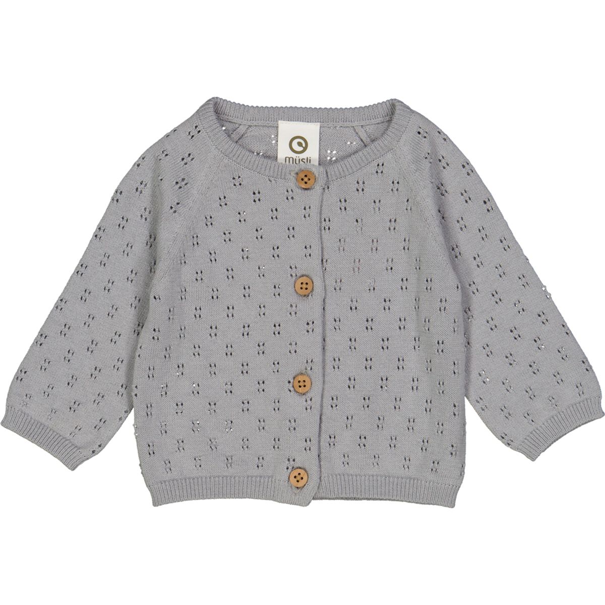 Organic pointelle cardigan (2 år/92 cm)