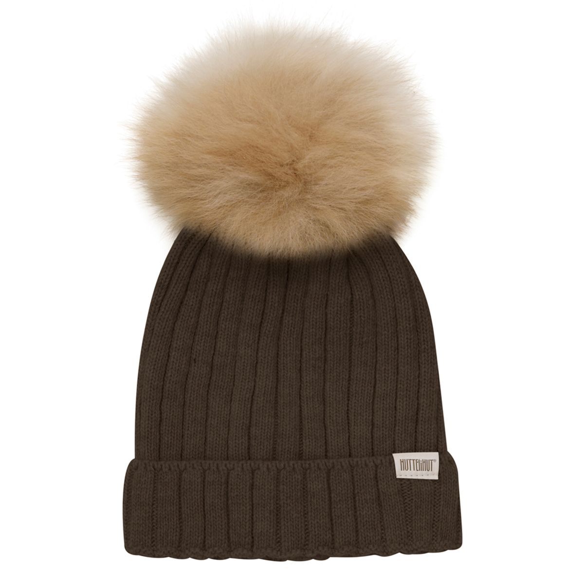 Merinould hue med alpaca pompom (4-6 år)