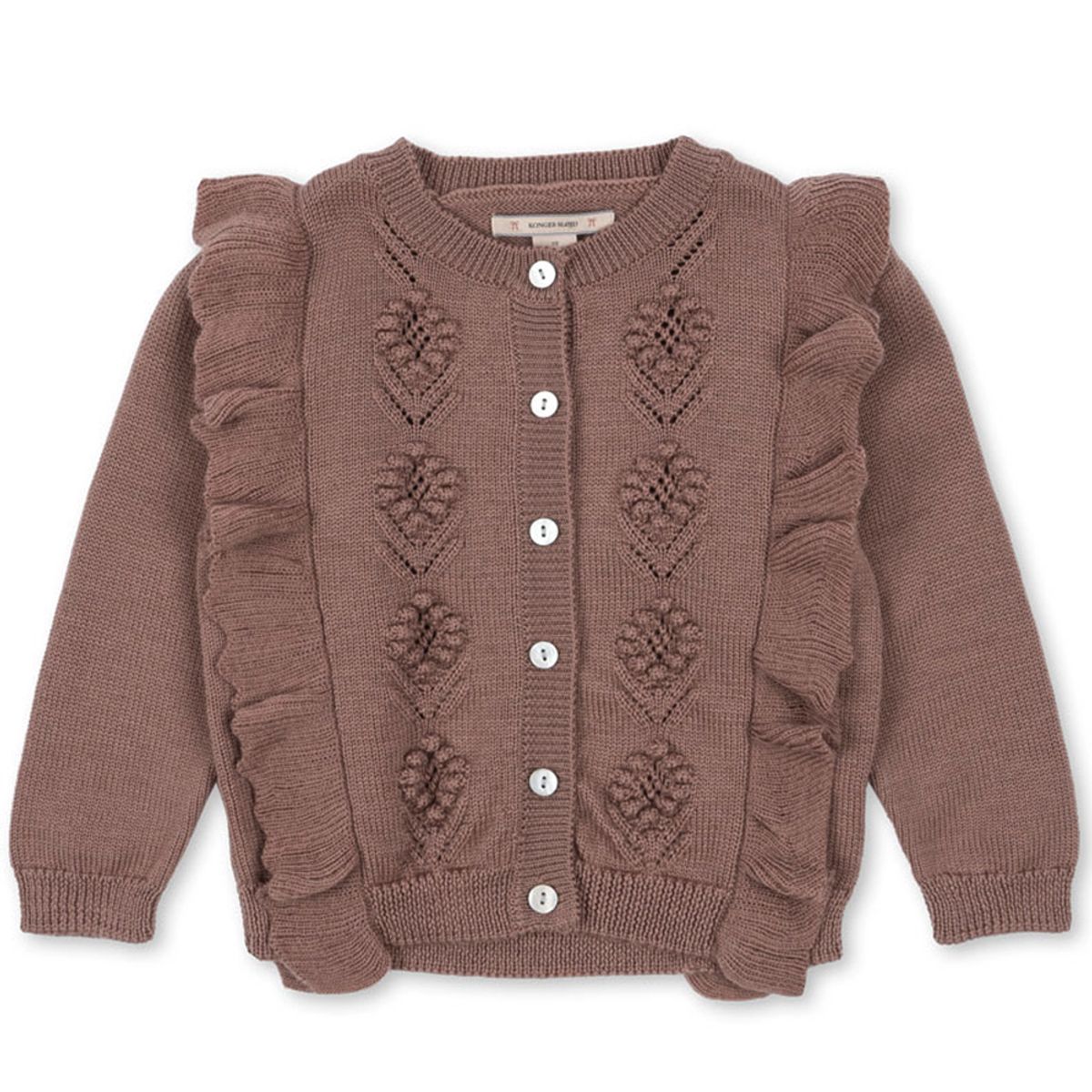 Fiol merinould cardigan (2 år/92 cm)