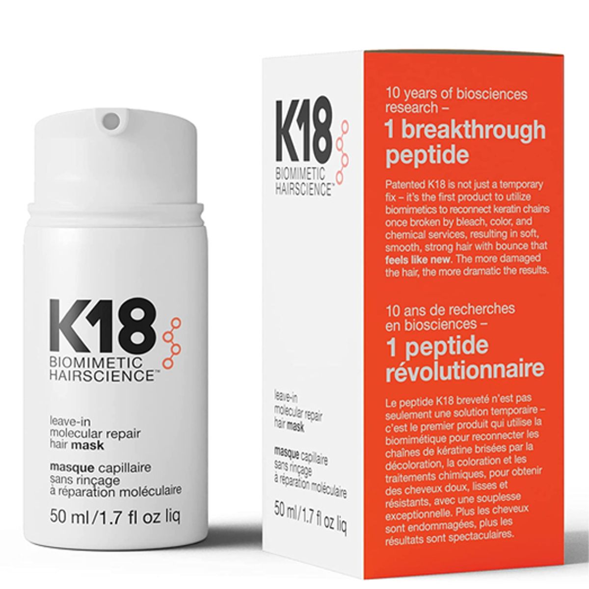 K18 Leave-in Molecular Repair Mask, 50 ml