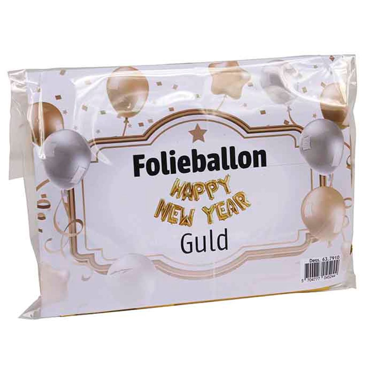 Ballon - Happy New Year - guld - 35 cm. ...