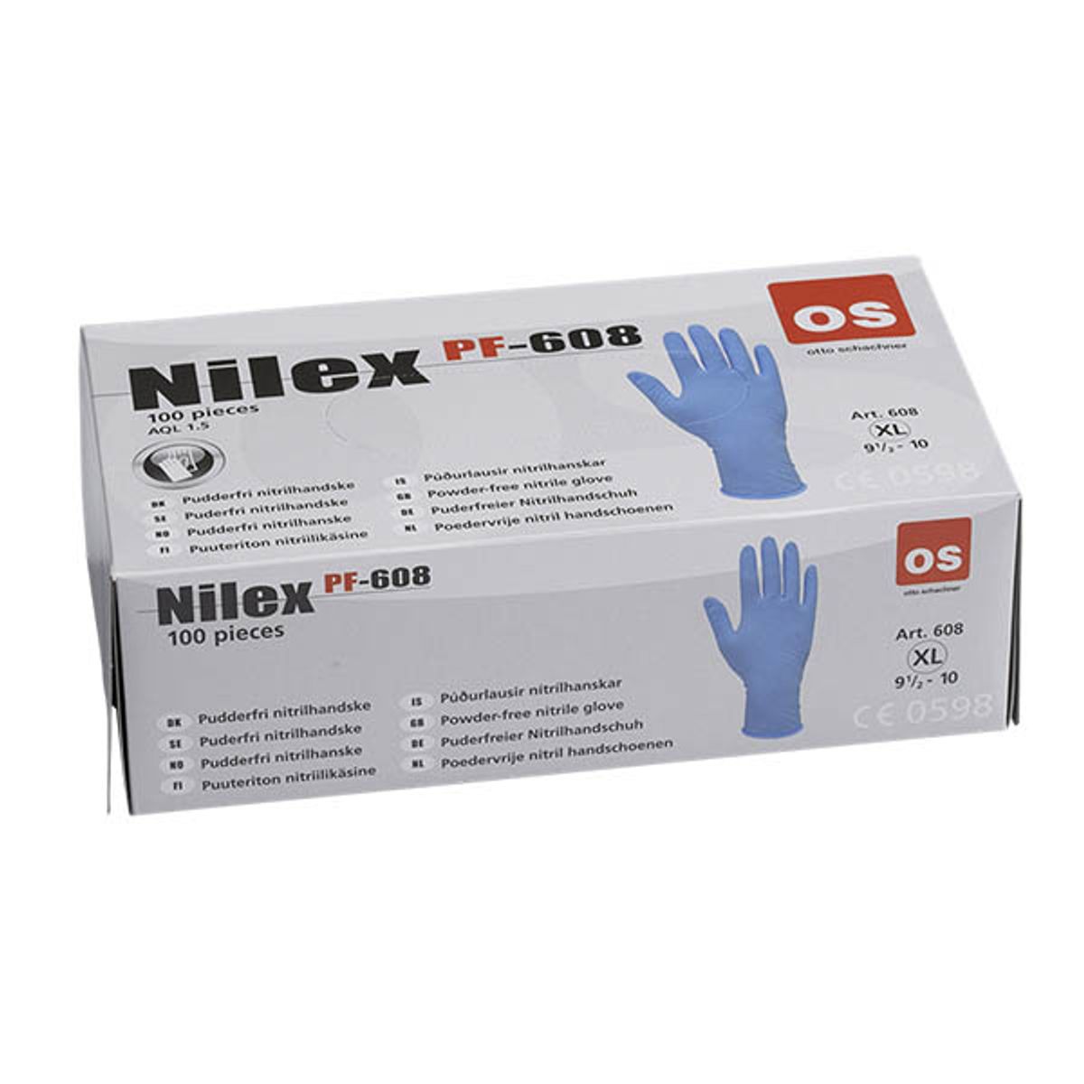 Nilex 608 PF nitrigelhandsker - 100 stk.... XL