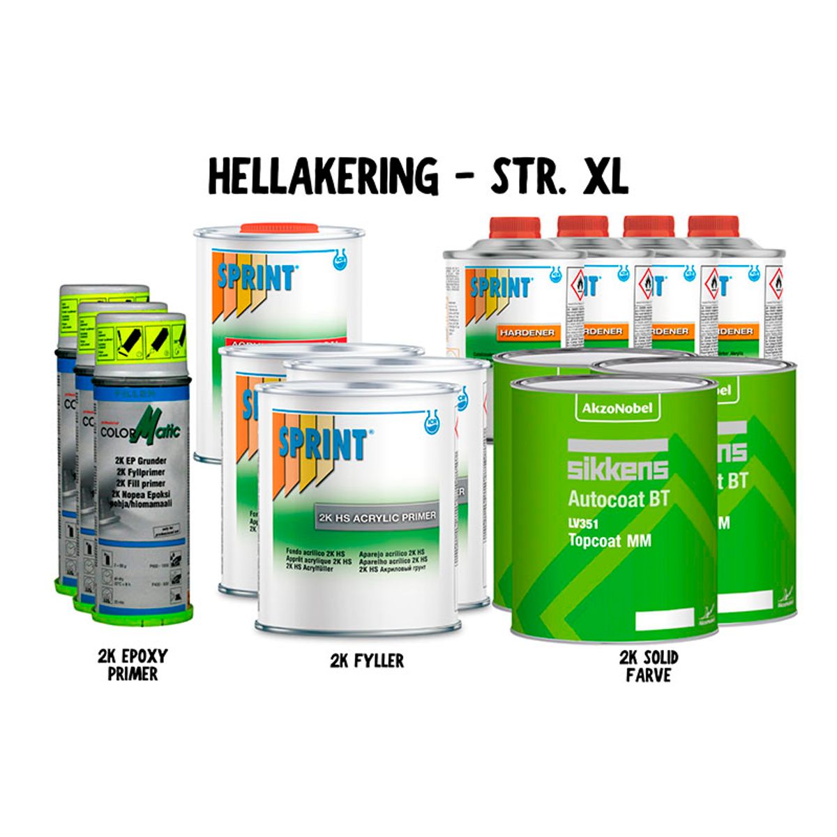 Solid pakke PROFF hellakering - str. XL