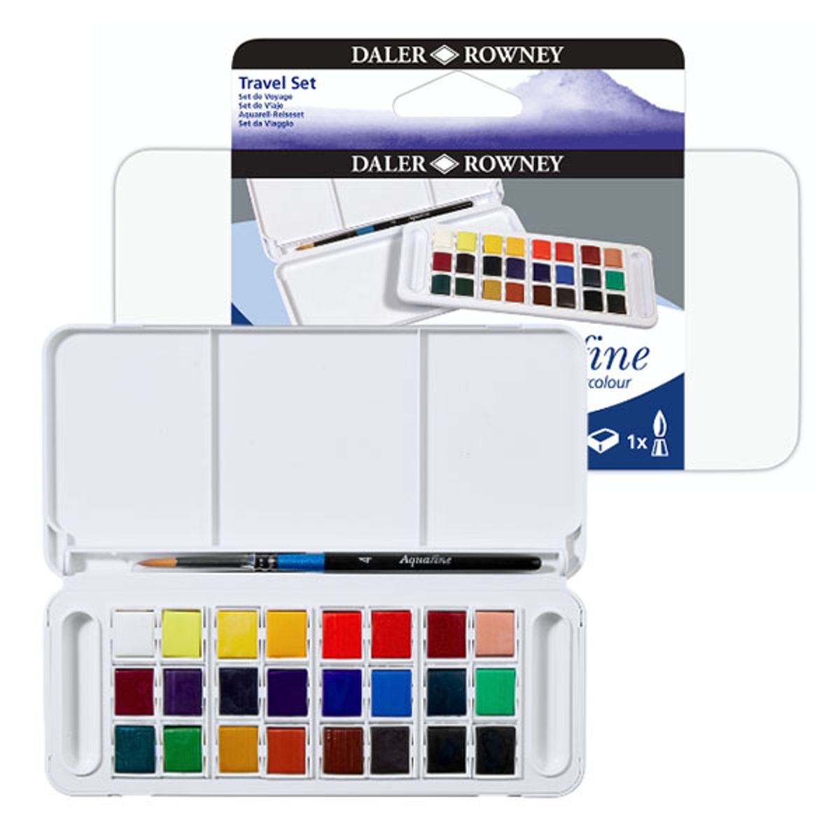 Daler Rowney akvarel m/24 farver + akvar...