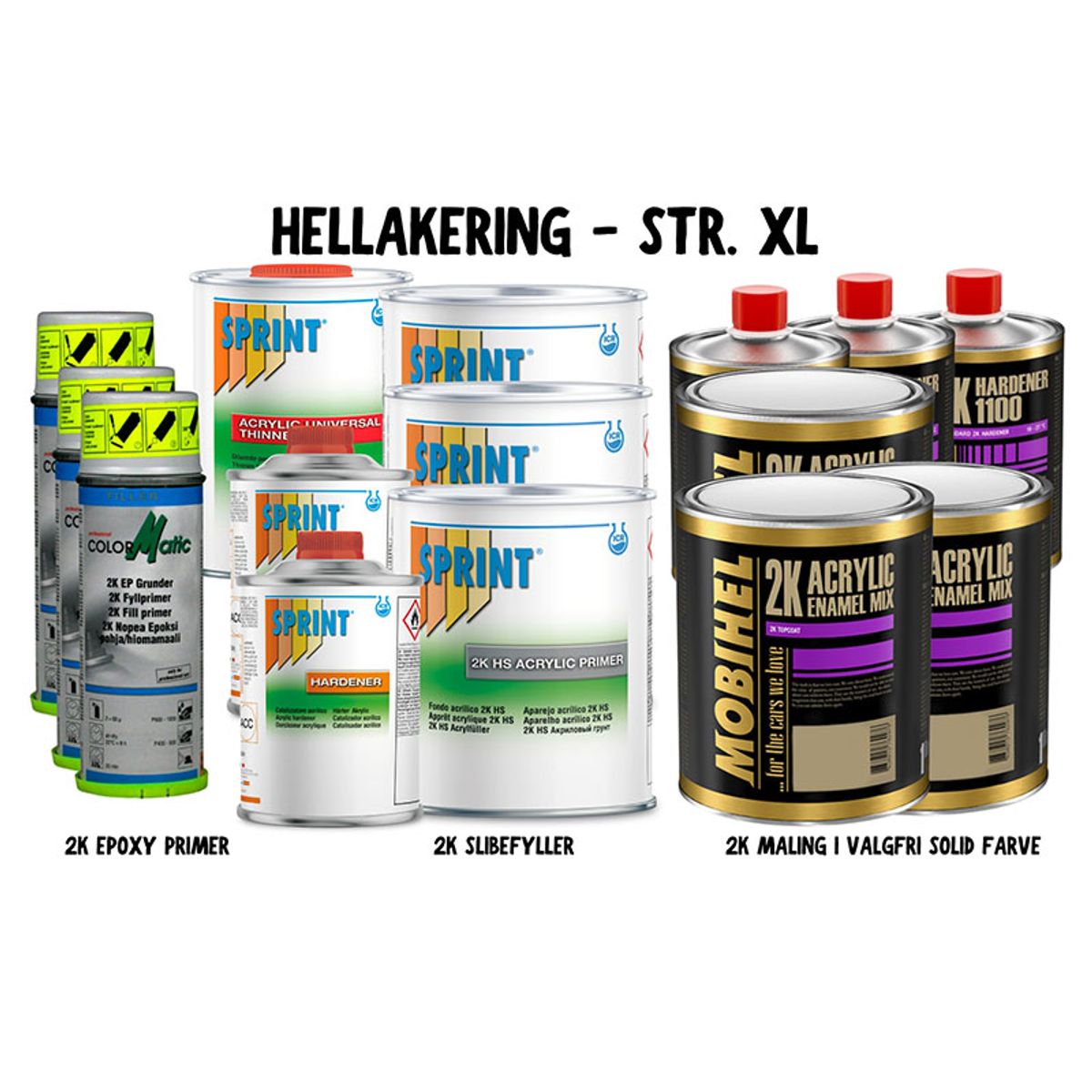 Solid pakke BASIC hellakering - str. XL