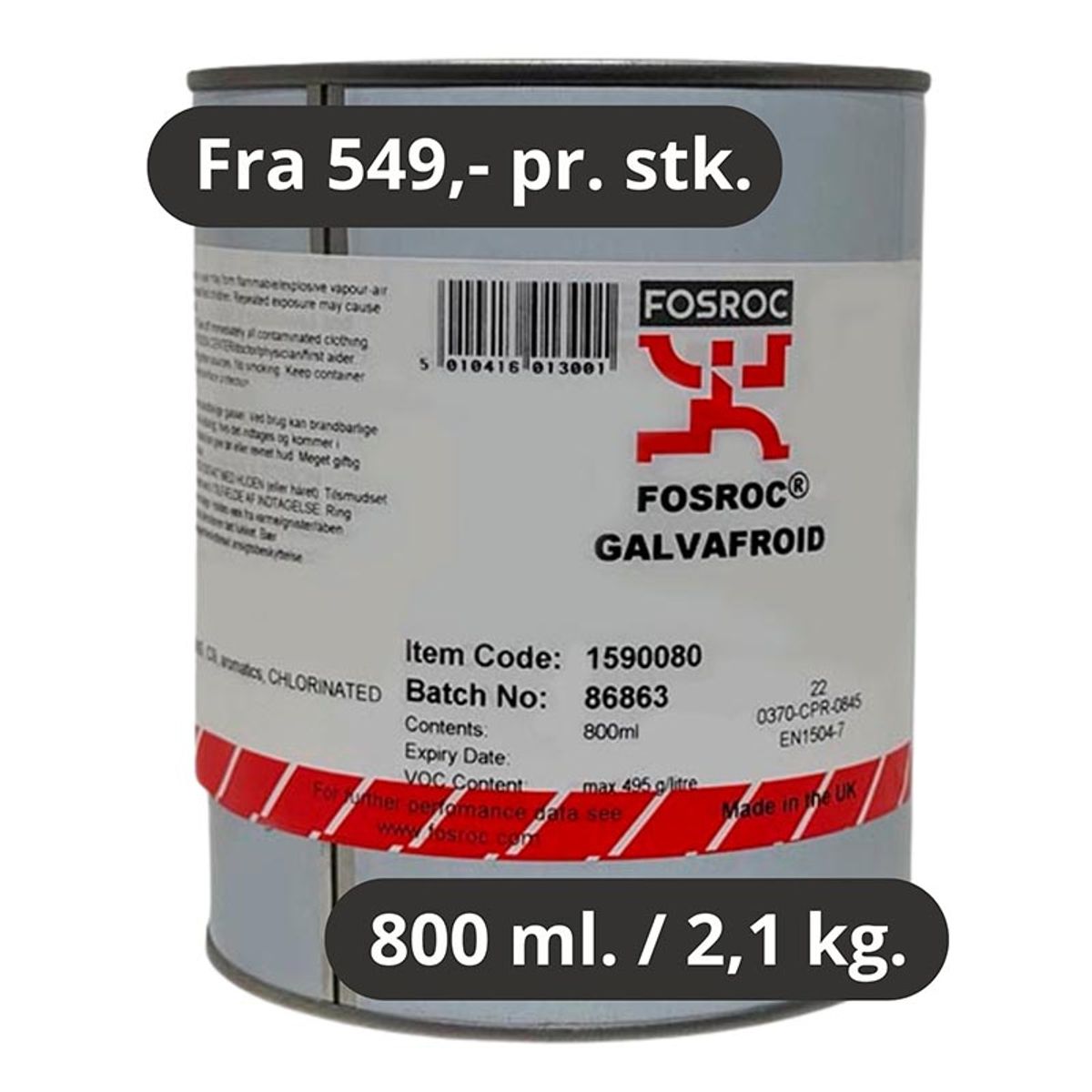 Galvafroid zinkmaling - 800 ml. 6 stk. (549 pr. stk.)