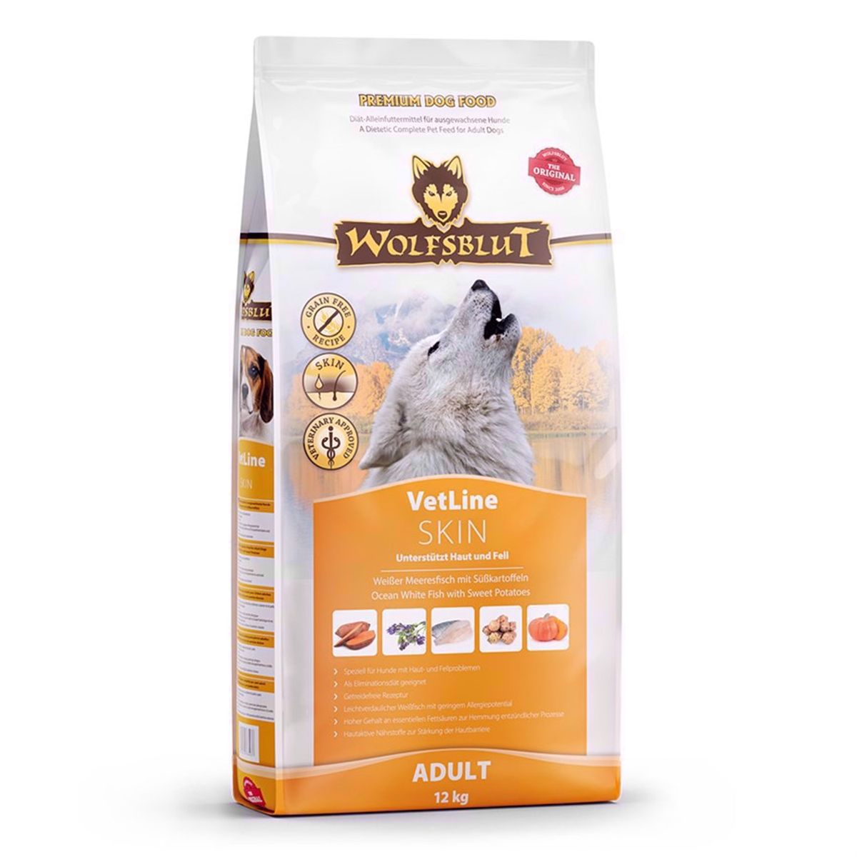 WolfsBlut VetLine Skin & Coat, 12 kg