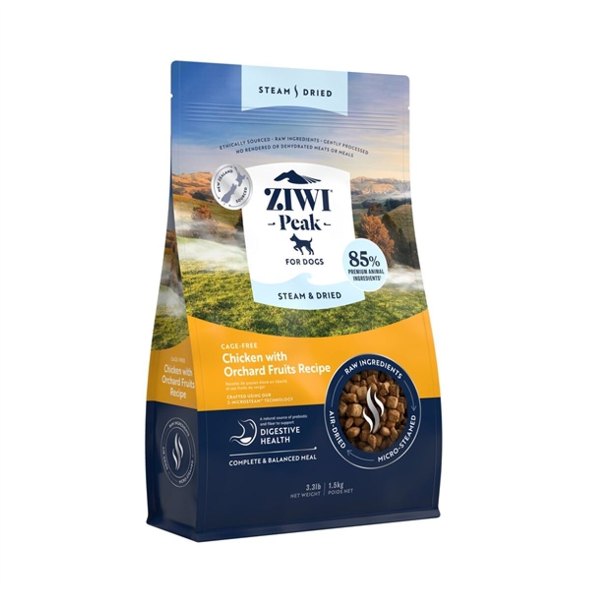 Ziwipeak Dog Steam & Dried, Chicken, 1.5 kg