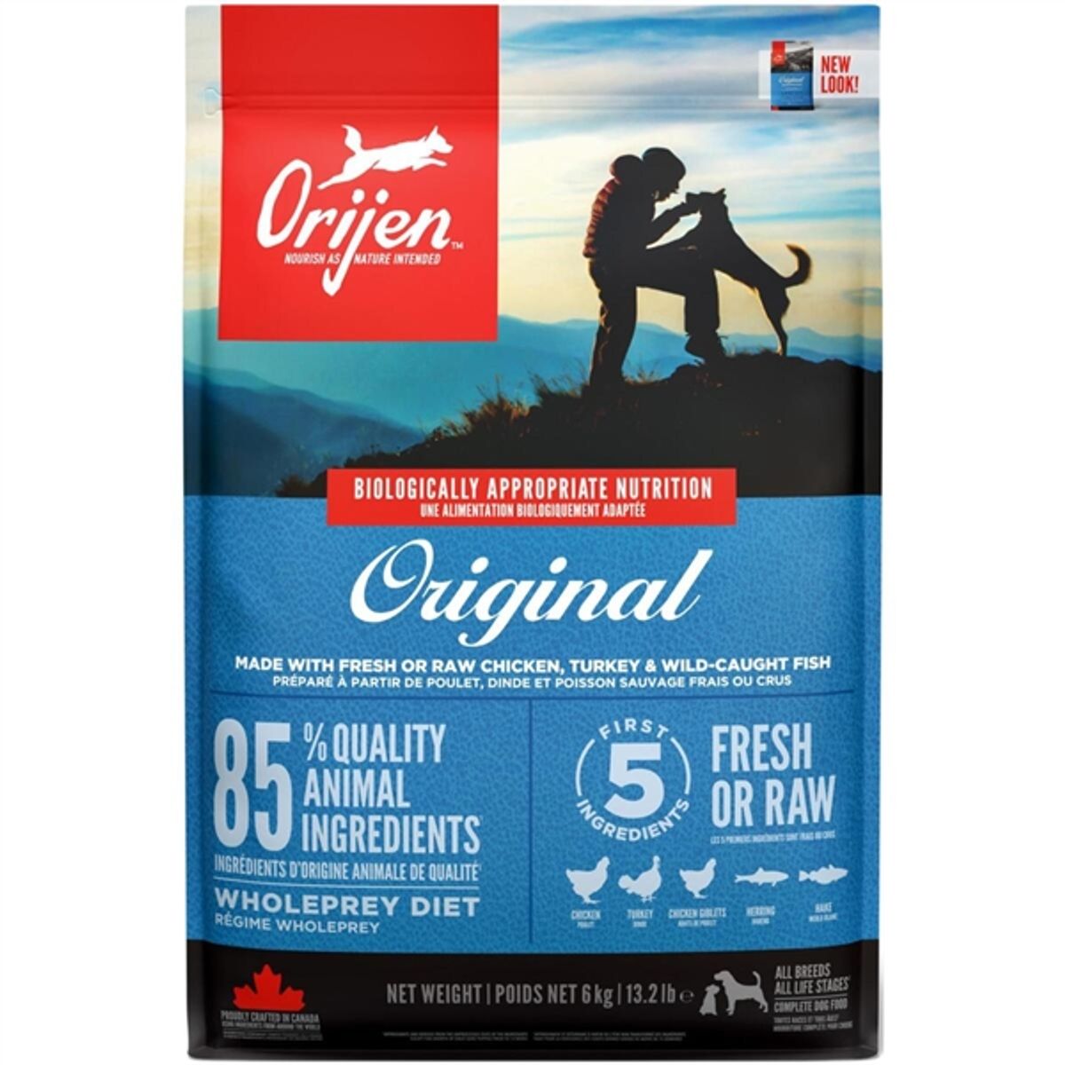 Orijen Adult hundefoder, 6 kg