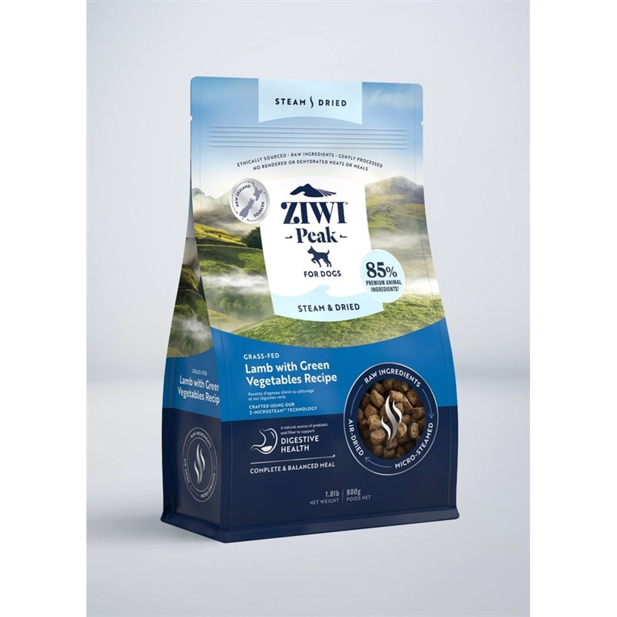 Ziwipeak Dog Steam & Dried, Lamb, 800g