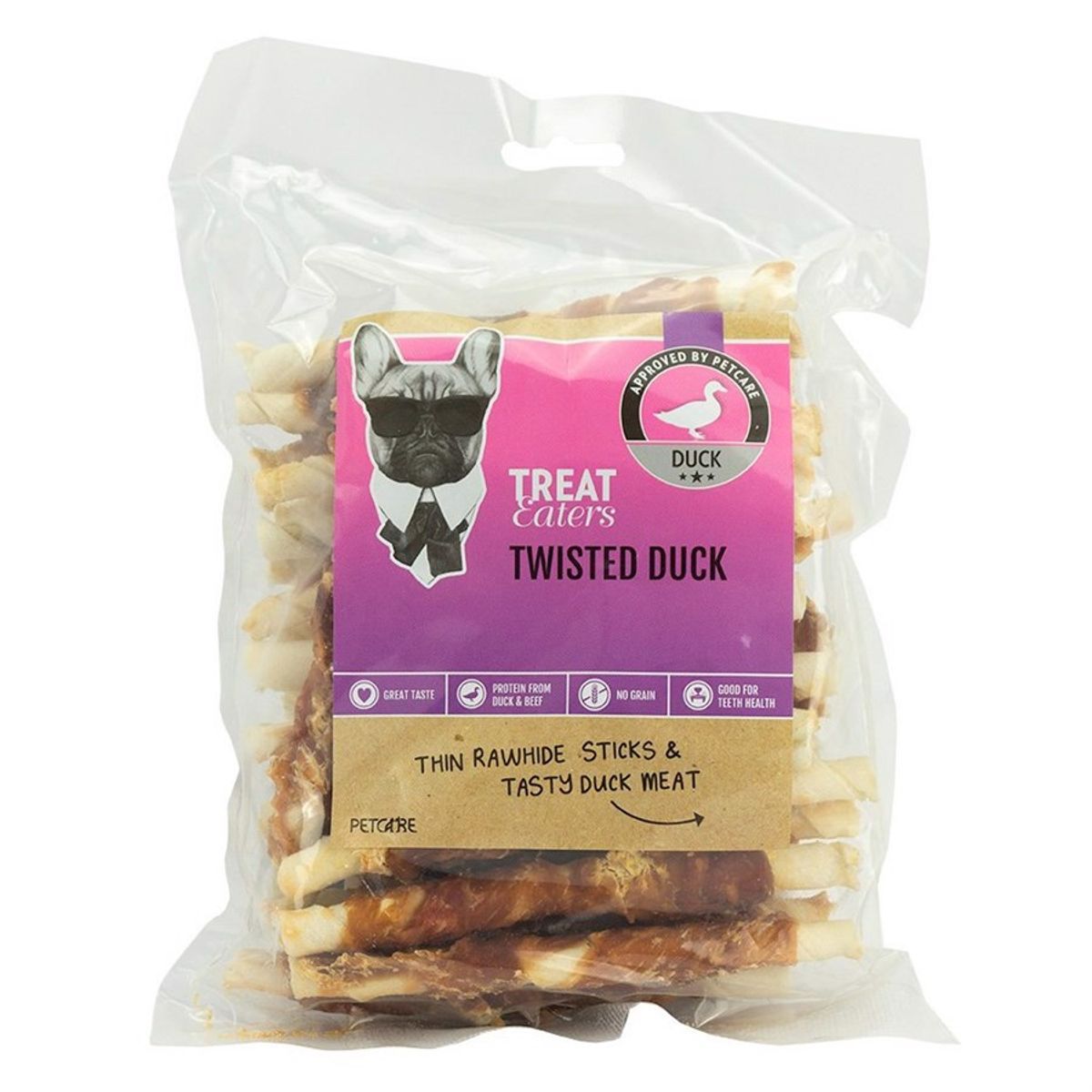 Twisted Duck tyggepinde, 350g