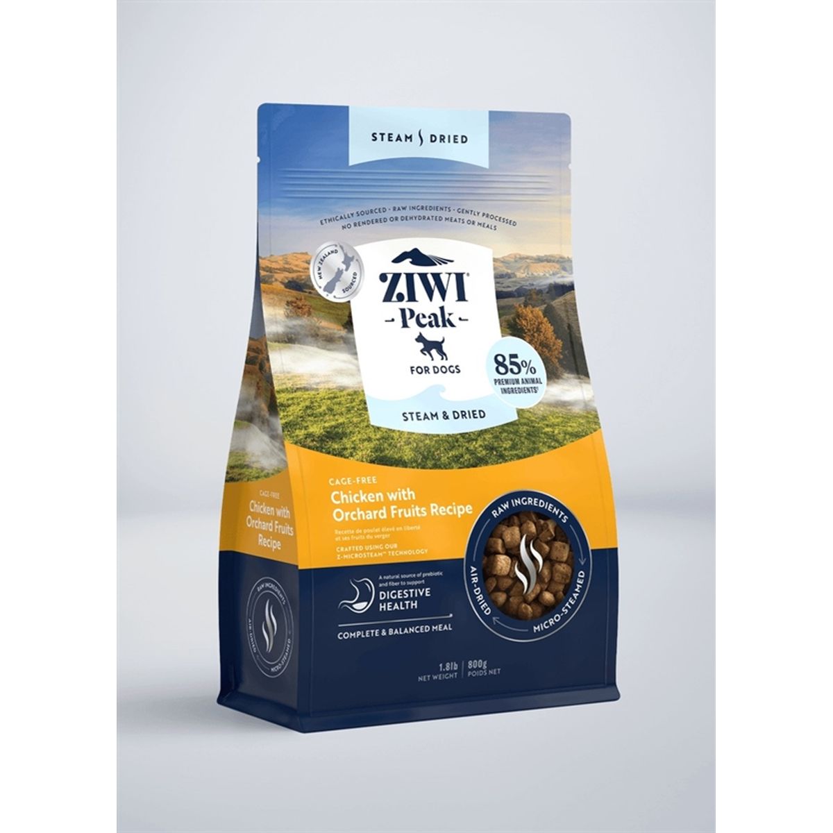 Ziwipeak Dog Steam & Dried, Chicken, 800g