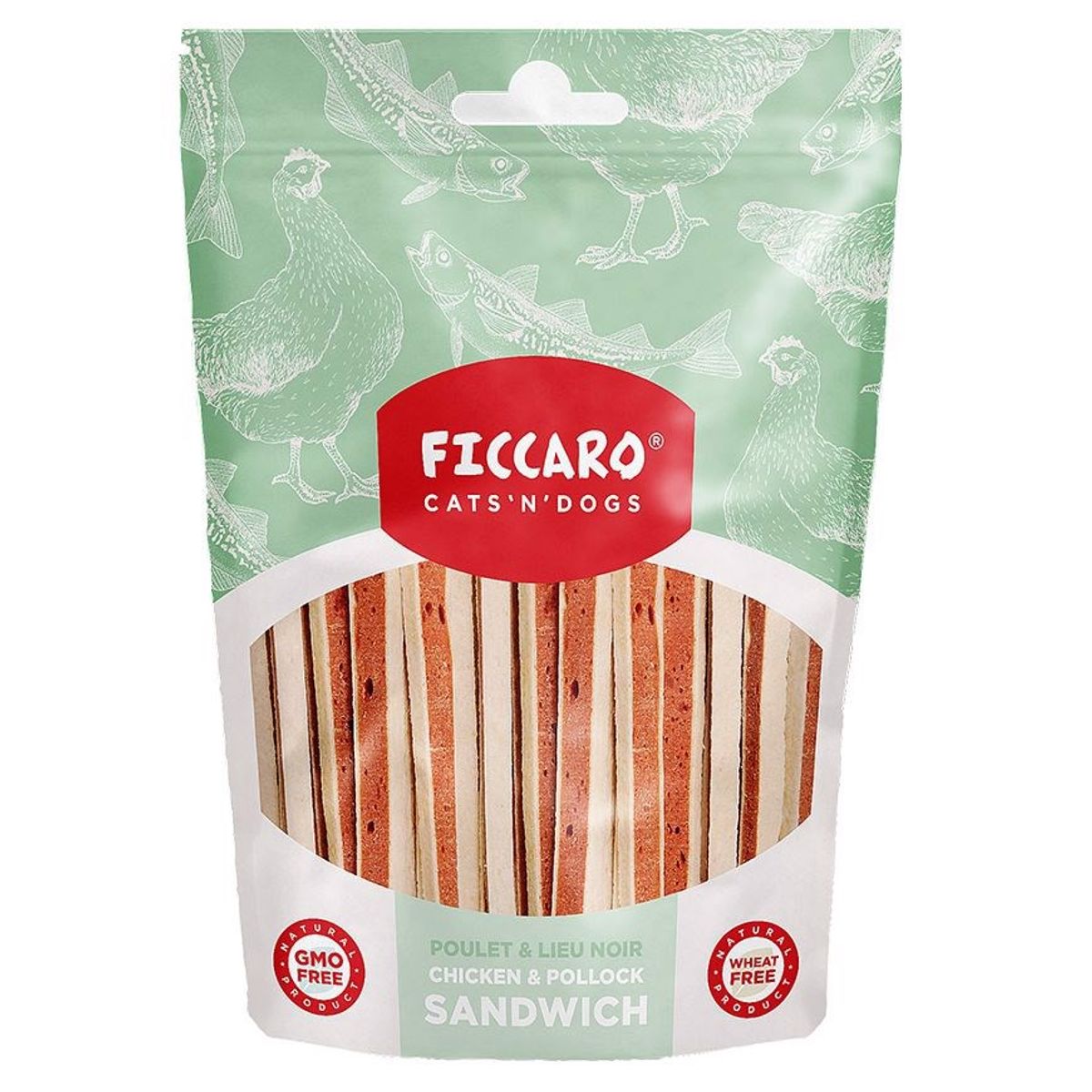 FICCARO Chicken and Pollock Sandwich, 100g