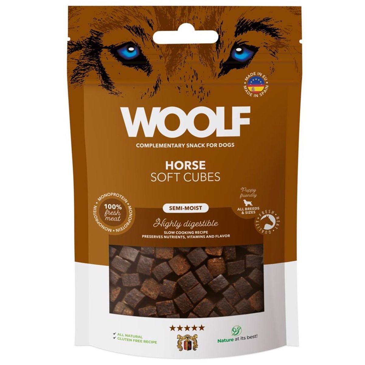 Woolf Soft Cubes Horse, 100g