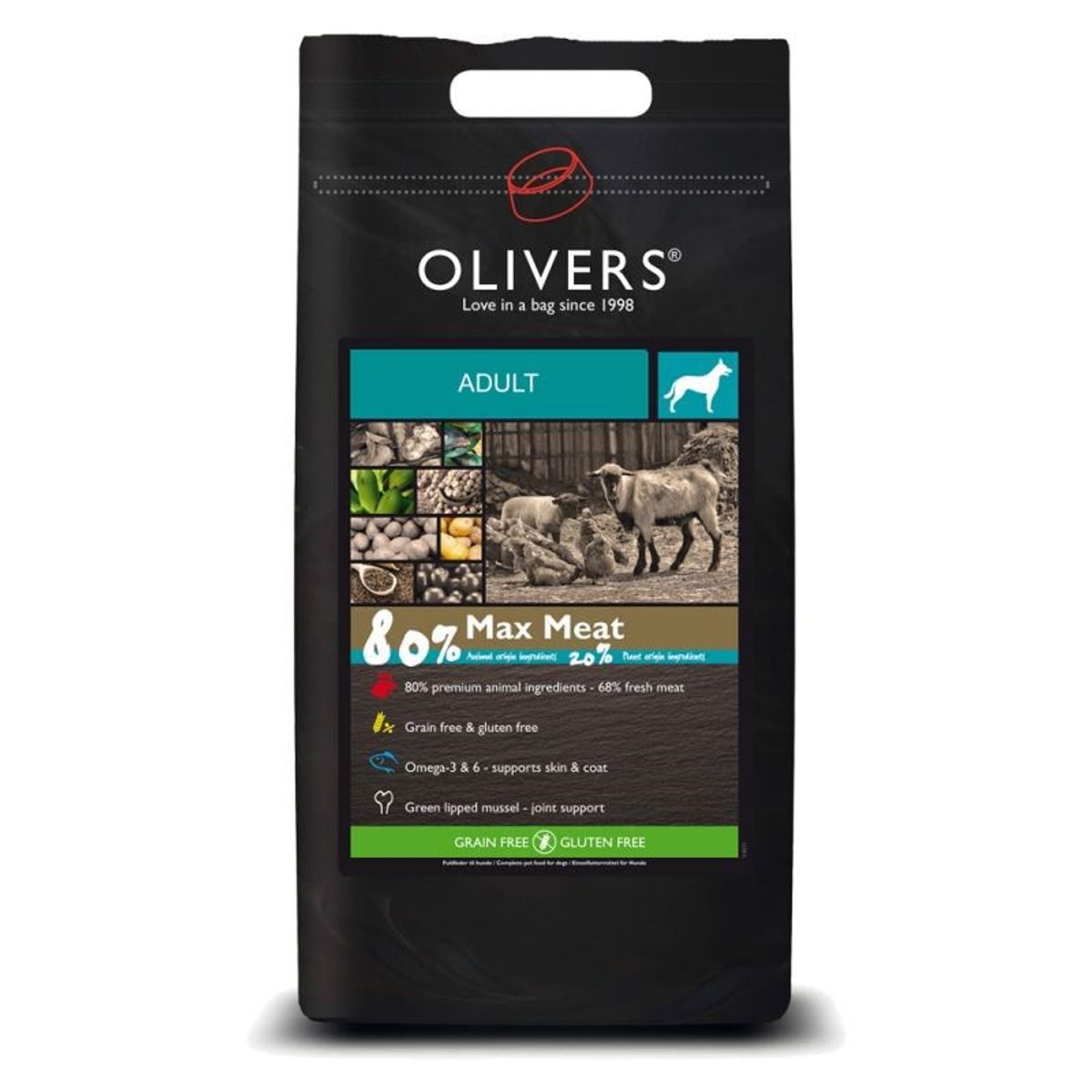 Olivers Adult Max Meat 80% Grain Free, 8 kg