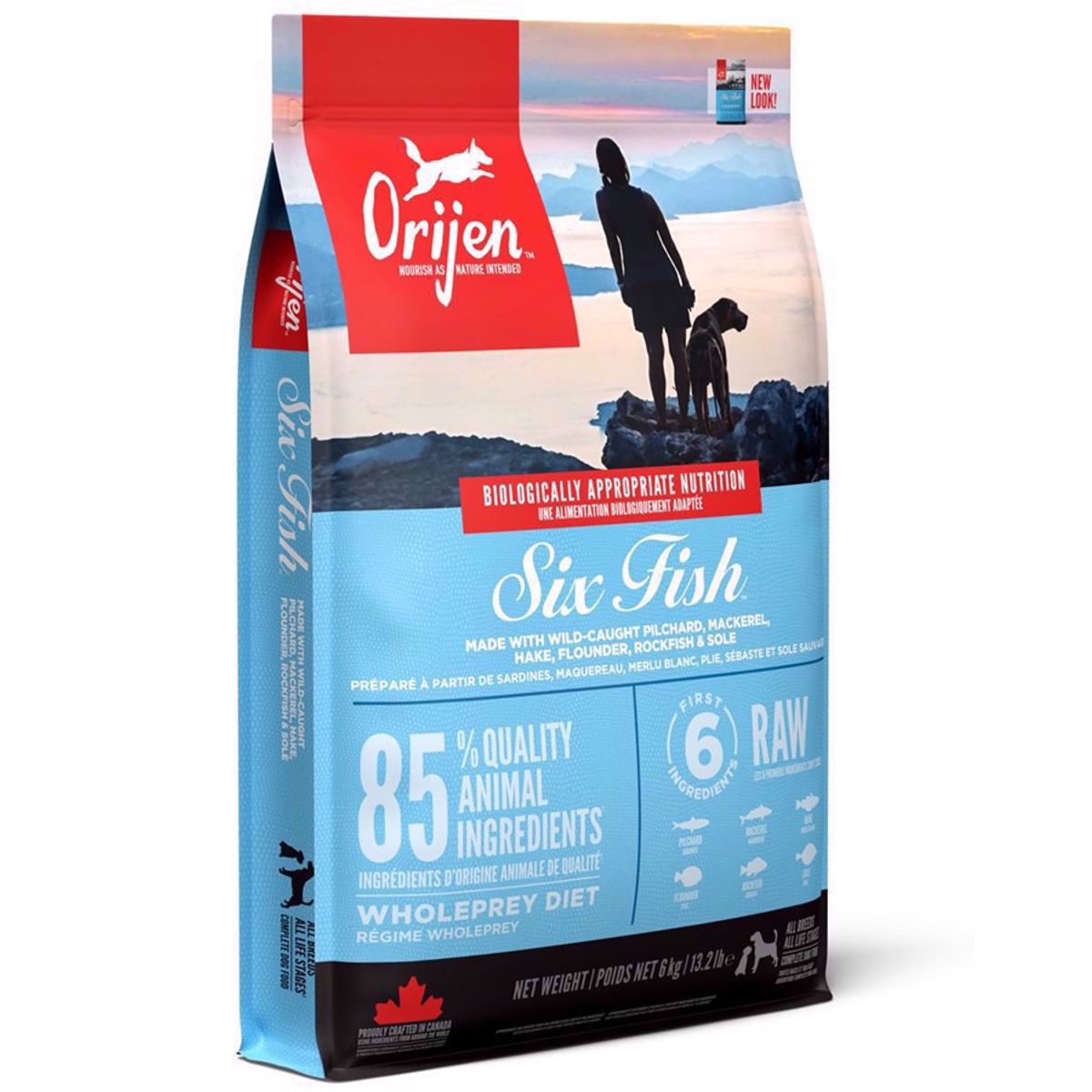 Orijen Six Fish med fisk, 6 kg