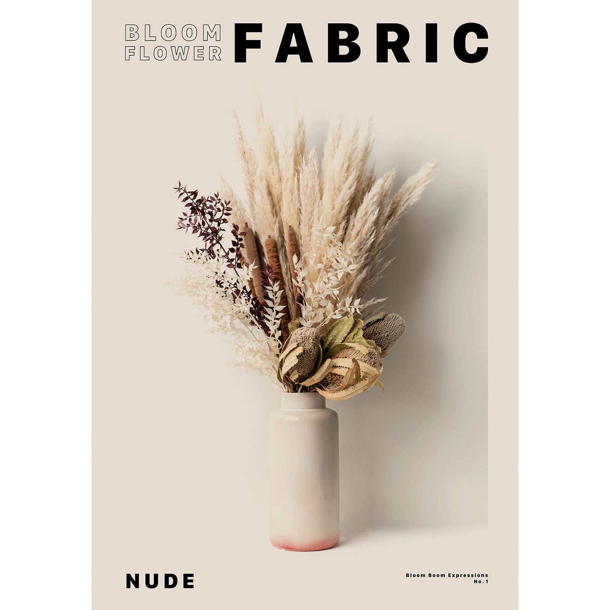 Flower Bloom Fabric Nude af Plakatwerket