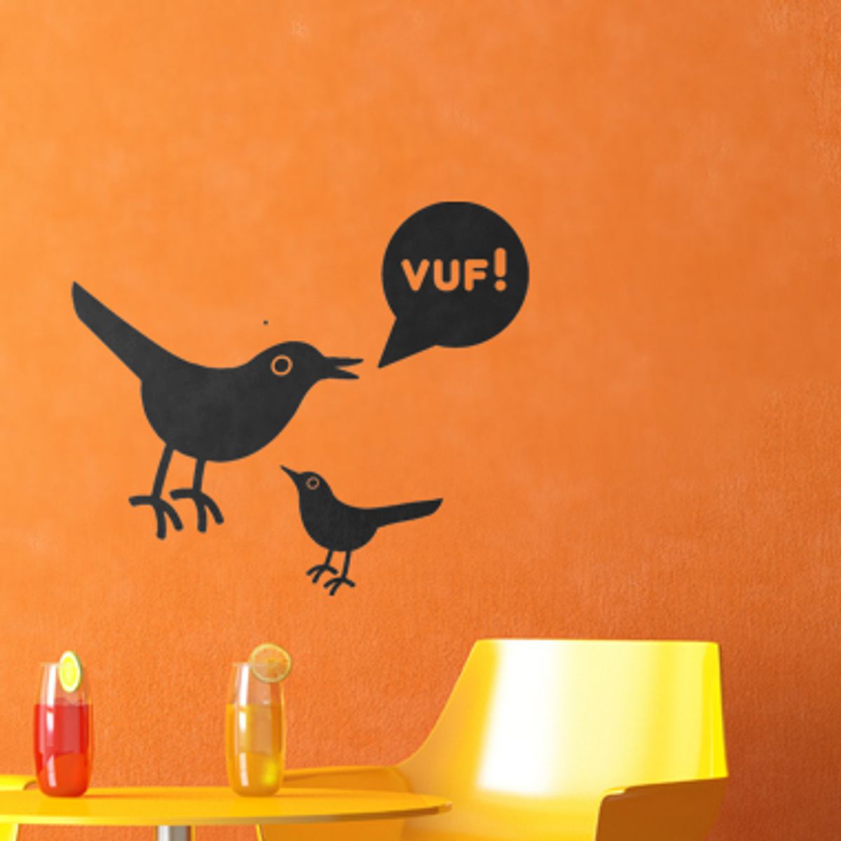 Vuf wallsticker af Alan Smithee, 36x31 cm