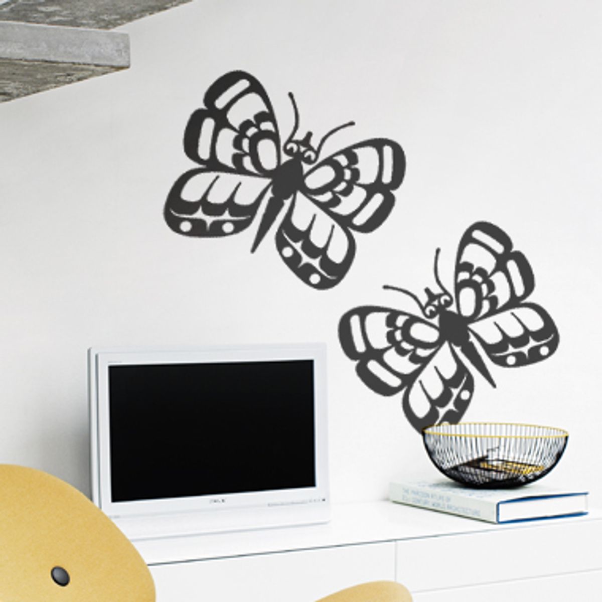 Buthaflyz wallsticker af Alan Smithee, 60x60 cm