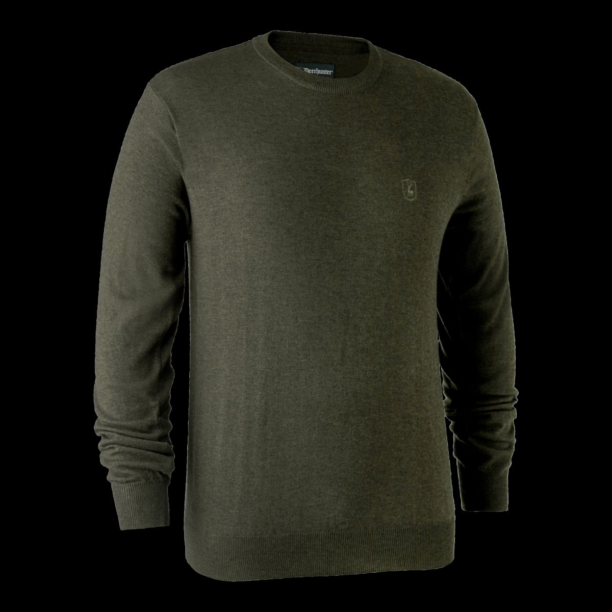 Deerhunter Kingston Strik med rund hals Green Melange 3XL