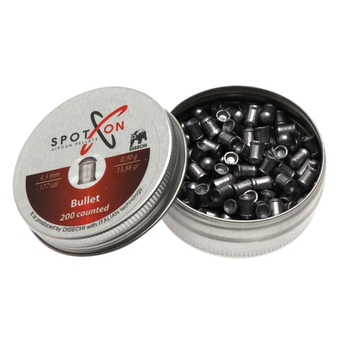 Spoton Bullet hagl 4,5mm 0,90gr 200 stk