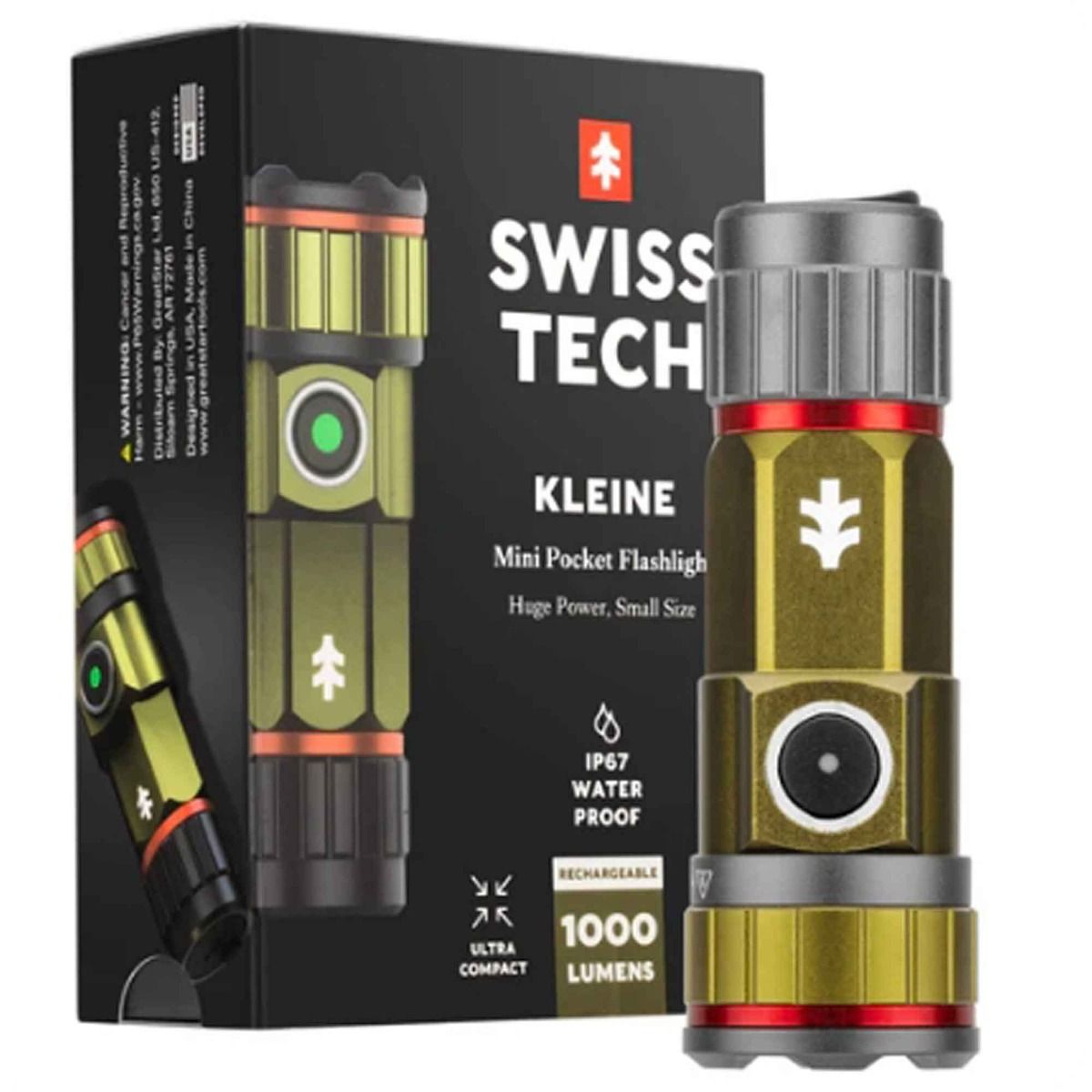 Swisstech Kleine genopladelig lygte 1000 lumen