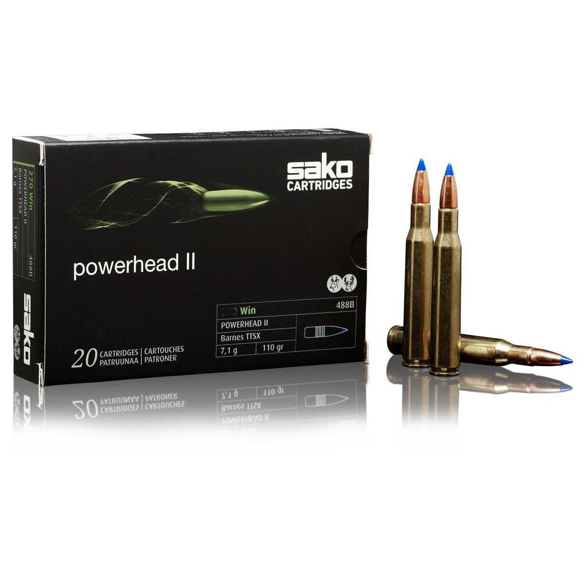 Sako Powerhead II kal .223 3,65 gram 20 stk