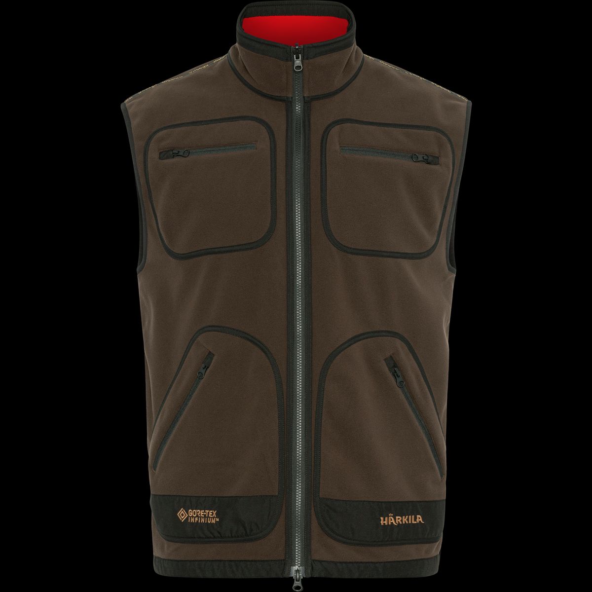 Härkila Kamko fleece vest Brown/Red XXL