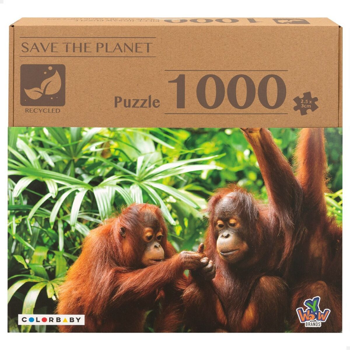 Puslespil Colorbaby Orangutan 68 x 50 x 0,1 cm