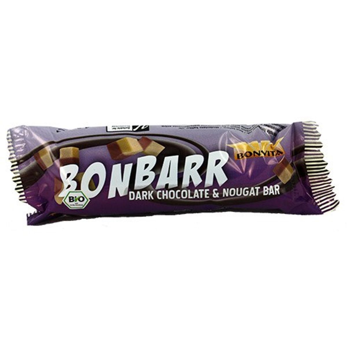 Chokoladebar mørk m. nougat Økologisk - 40 gram