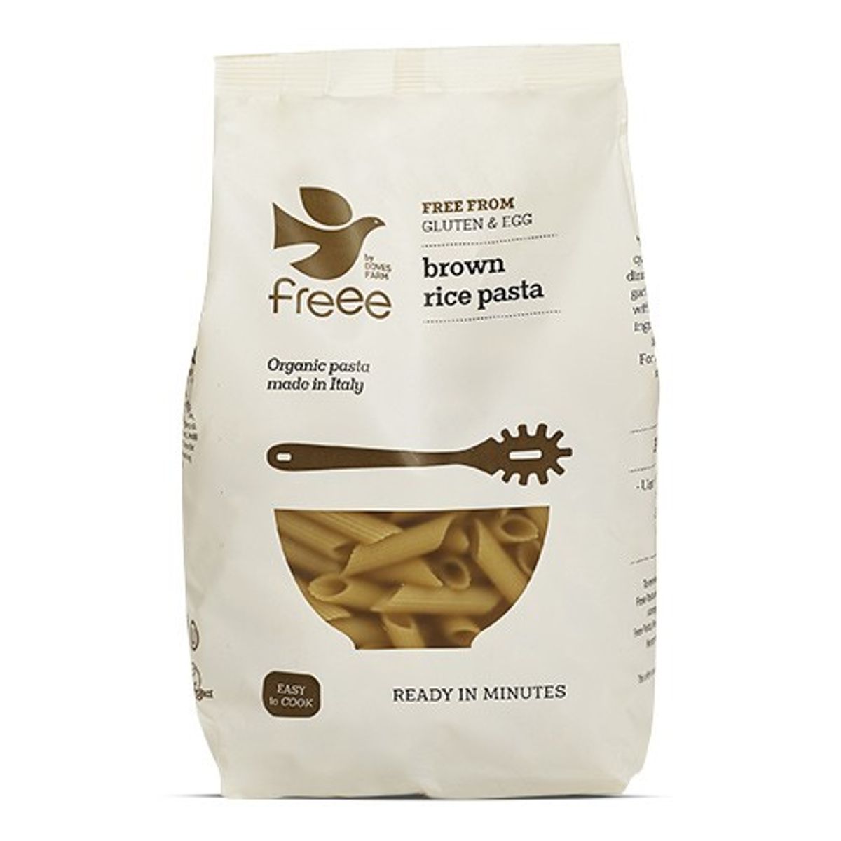 Brun Ris Pasta Penne glutenfri, Økologisk - 500 gr - Doves