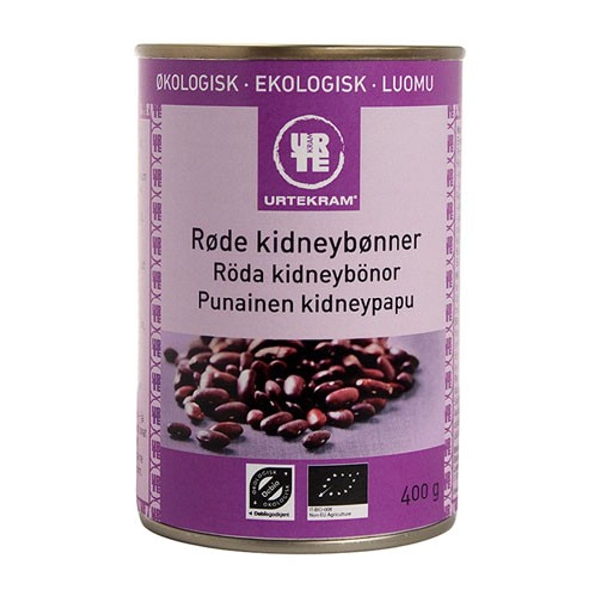 Røde kidneybønner, robust, nøddeagtig smag - 400 gr - Urtekram