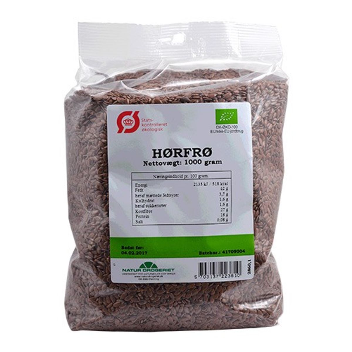 Hørfrø hele Økologisk- 1 kg - Natur-Drogeriet