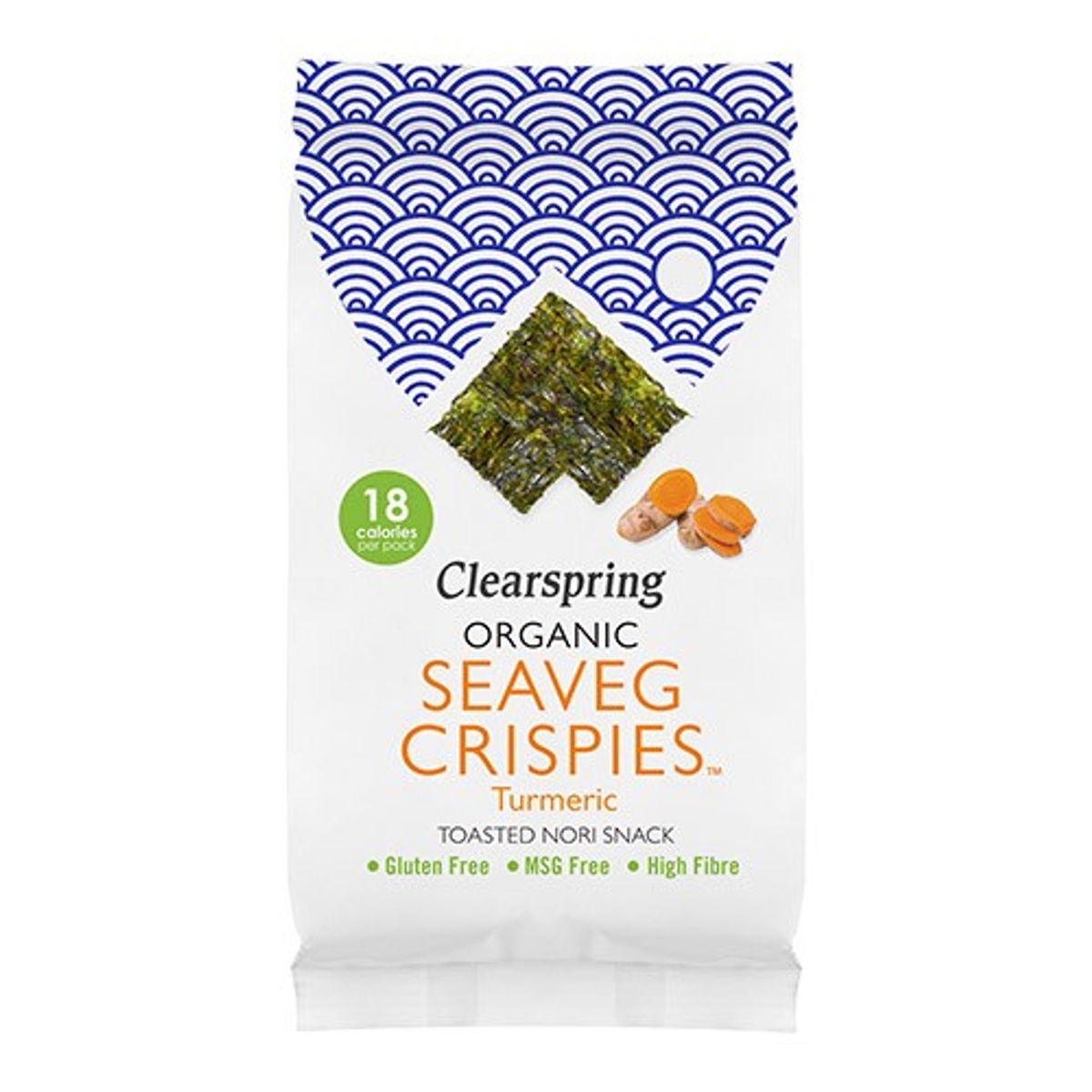 Tang chips Gurkemeje Økologisk (Seaveg Crispies) - 4 gram - Clearspring