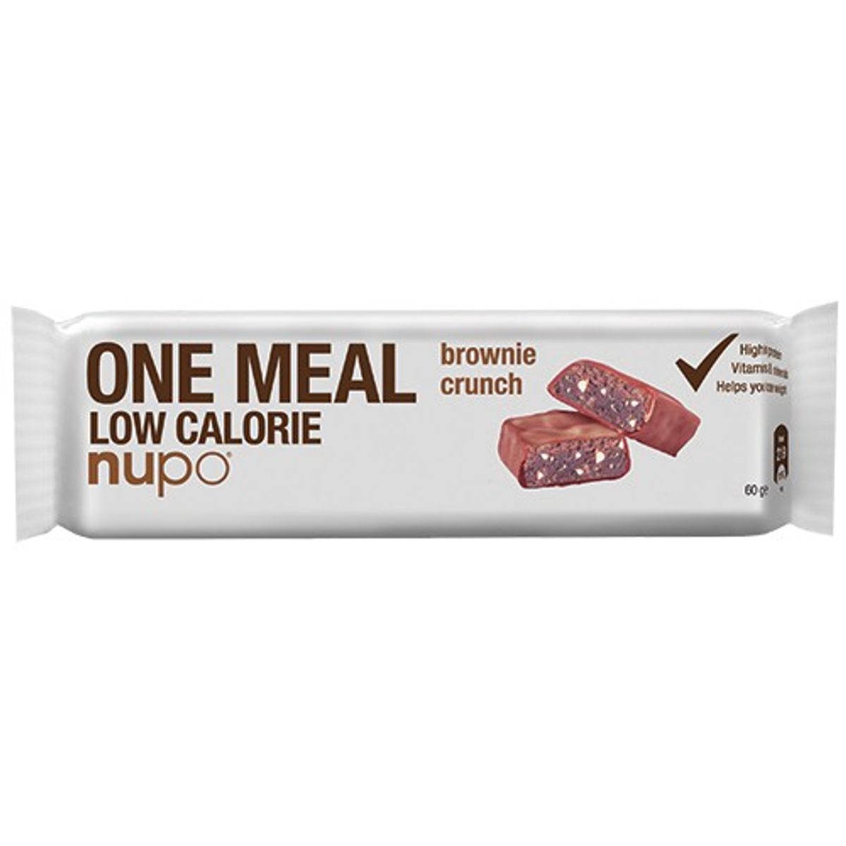 Meal bar brownie crunch - 60 gram - Nupo