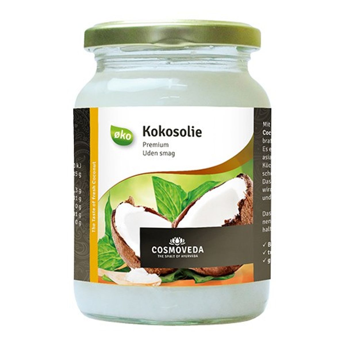 Kokosolie koldpresset Økologisk - 300 gr