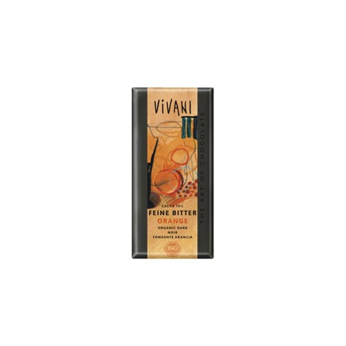 Vivani chokolade bitter m/orange Økologisk - 100 gram