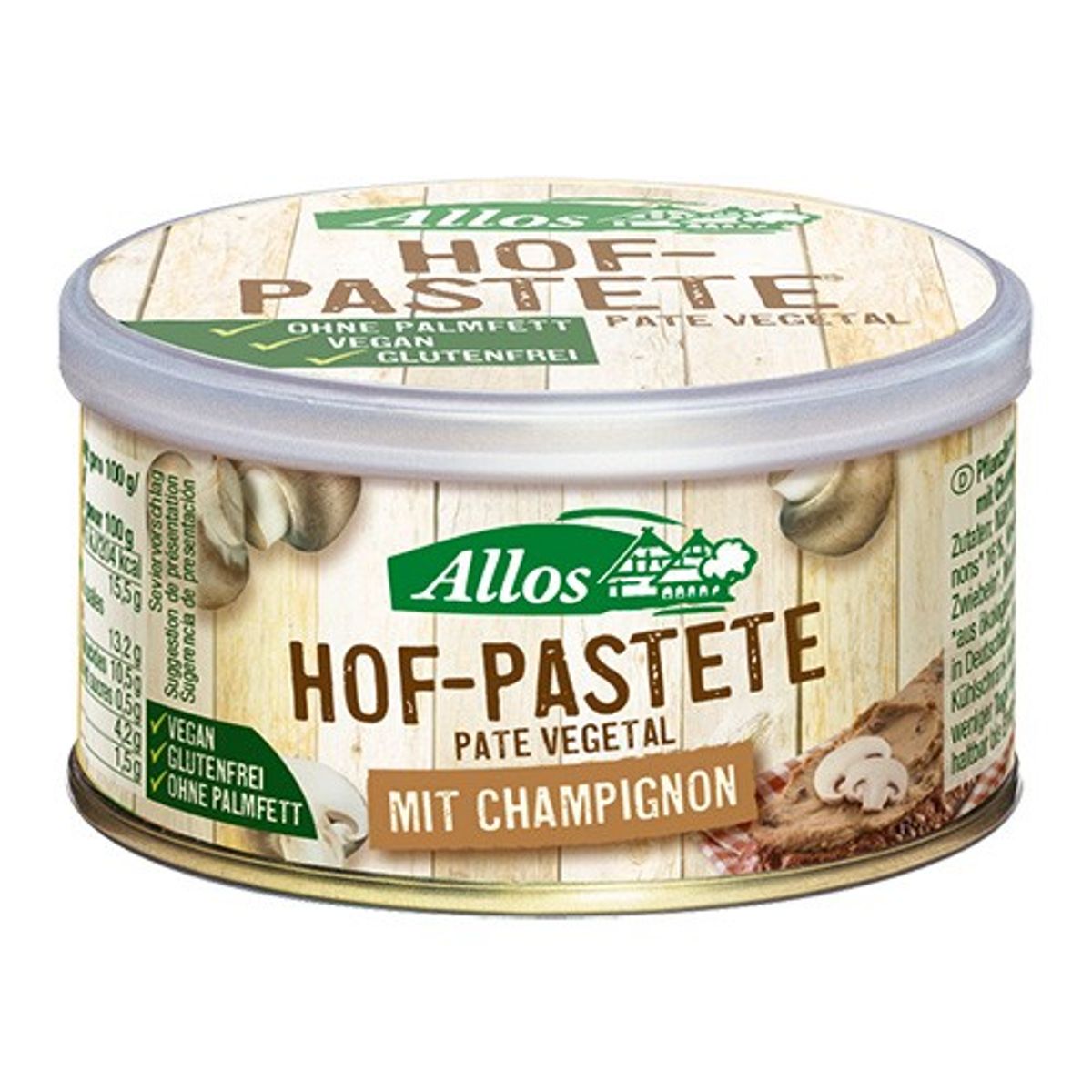 Smørepålæg Champignon Økologisk - 125 gram - Allos