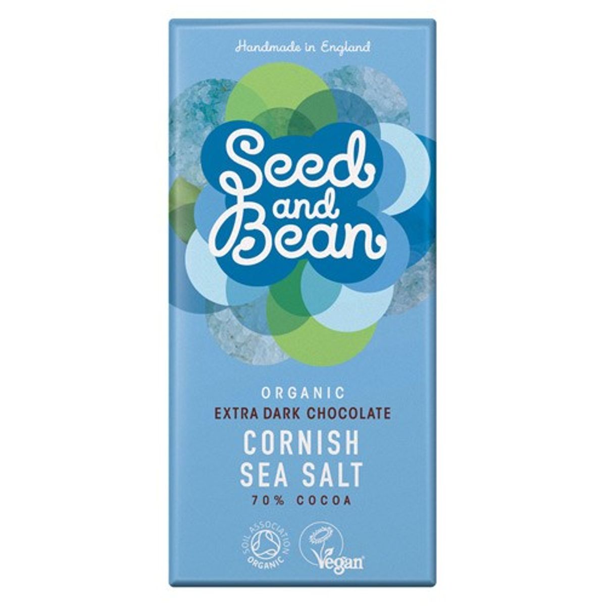 Chokolade mørk 70% Cornish Sea Salt Økologisk - 75 gram - Seed & Bean