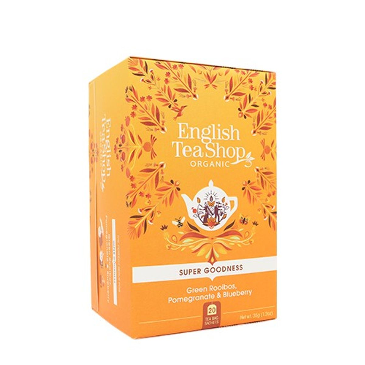 Green Rooibos, Pomegranate & Blueberry te Økologisk - 20 breve - English Tea Shop