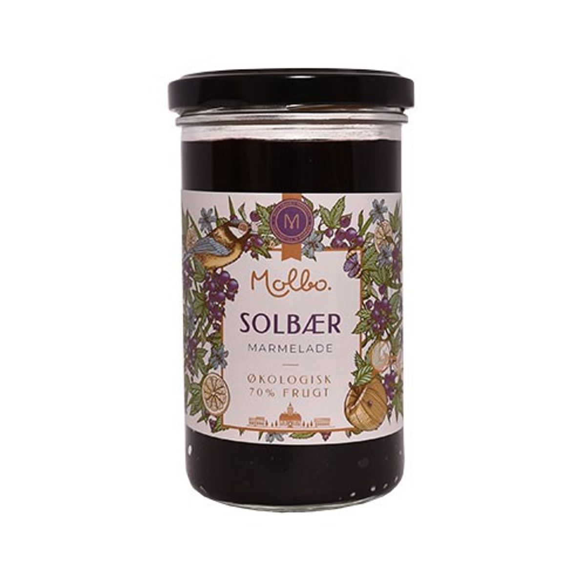 Solbær marmelade Molbo Økologisk - 290 gram - Rømer Vegan