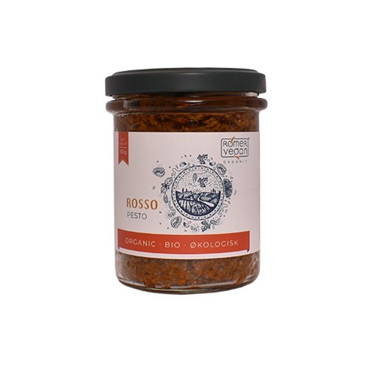 Pesto ROSSO Økologisk - 180 gram - Rømer Vegan