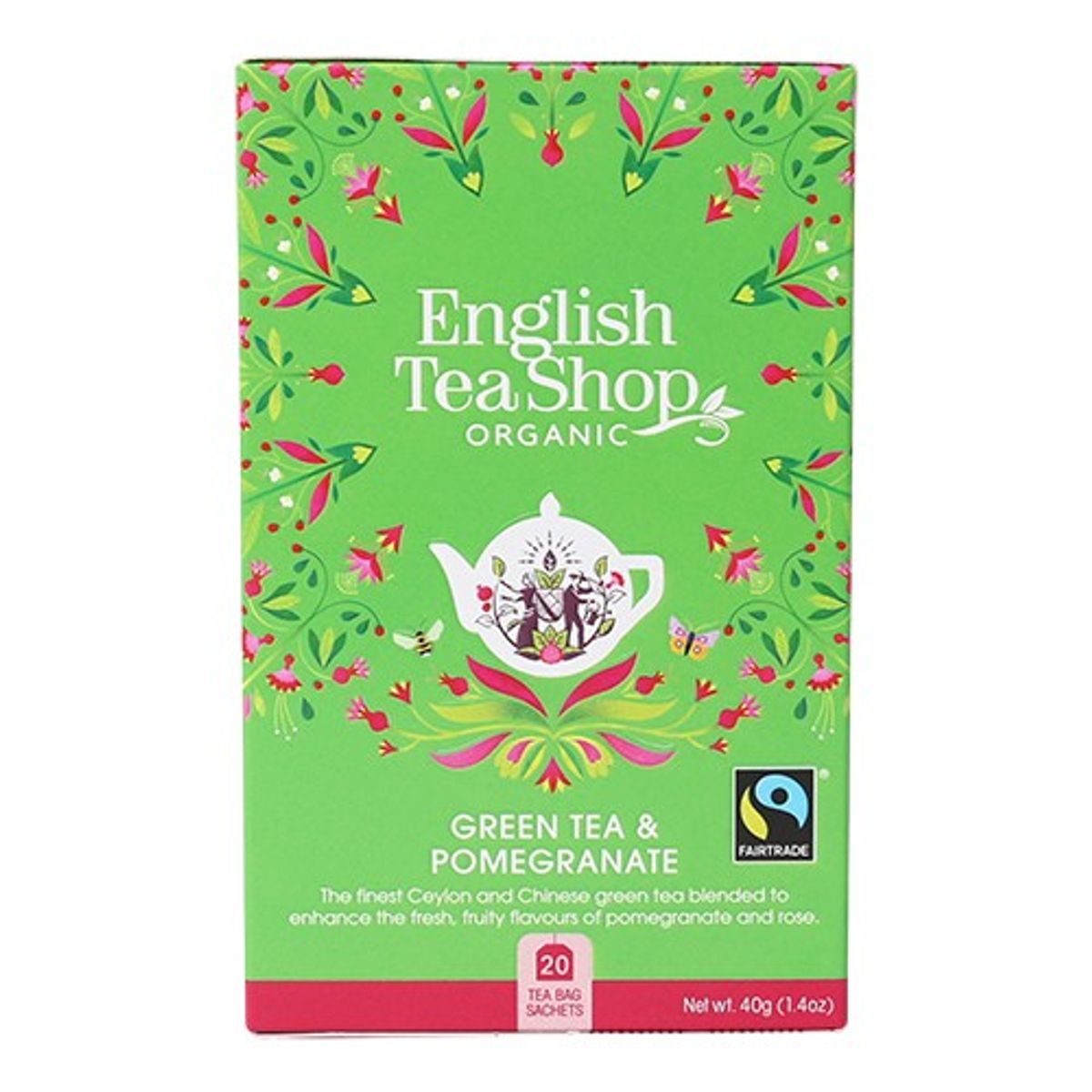 Green Tea & Pomegranate - 20 breve - English Tea Shop