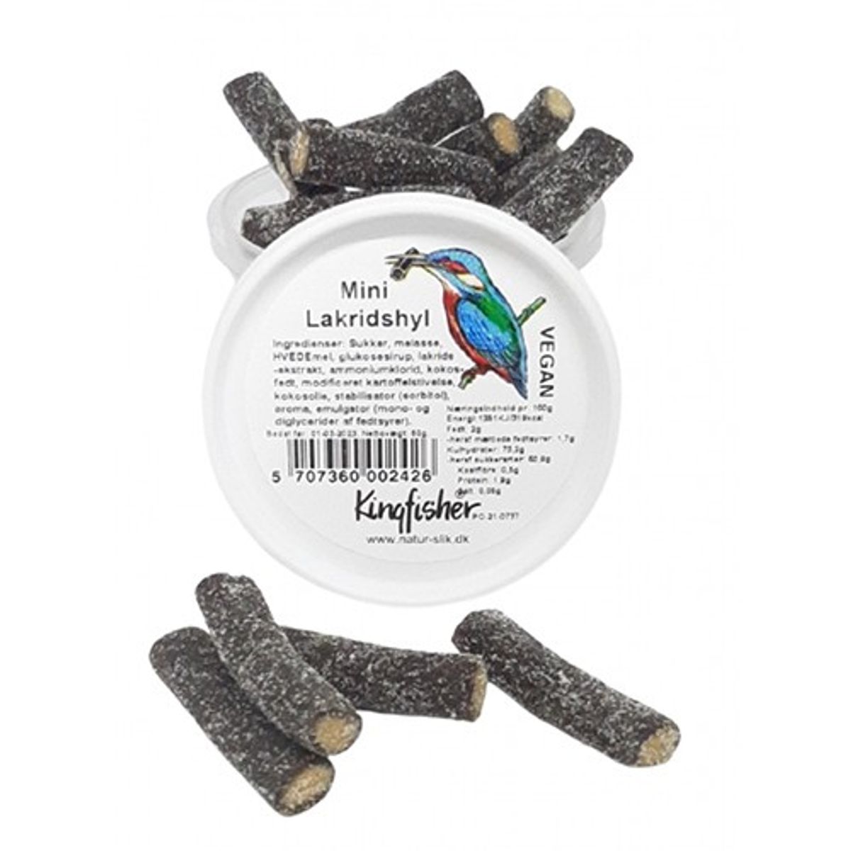 Mini lakridshyl Vegan - 60 gram