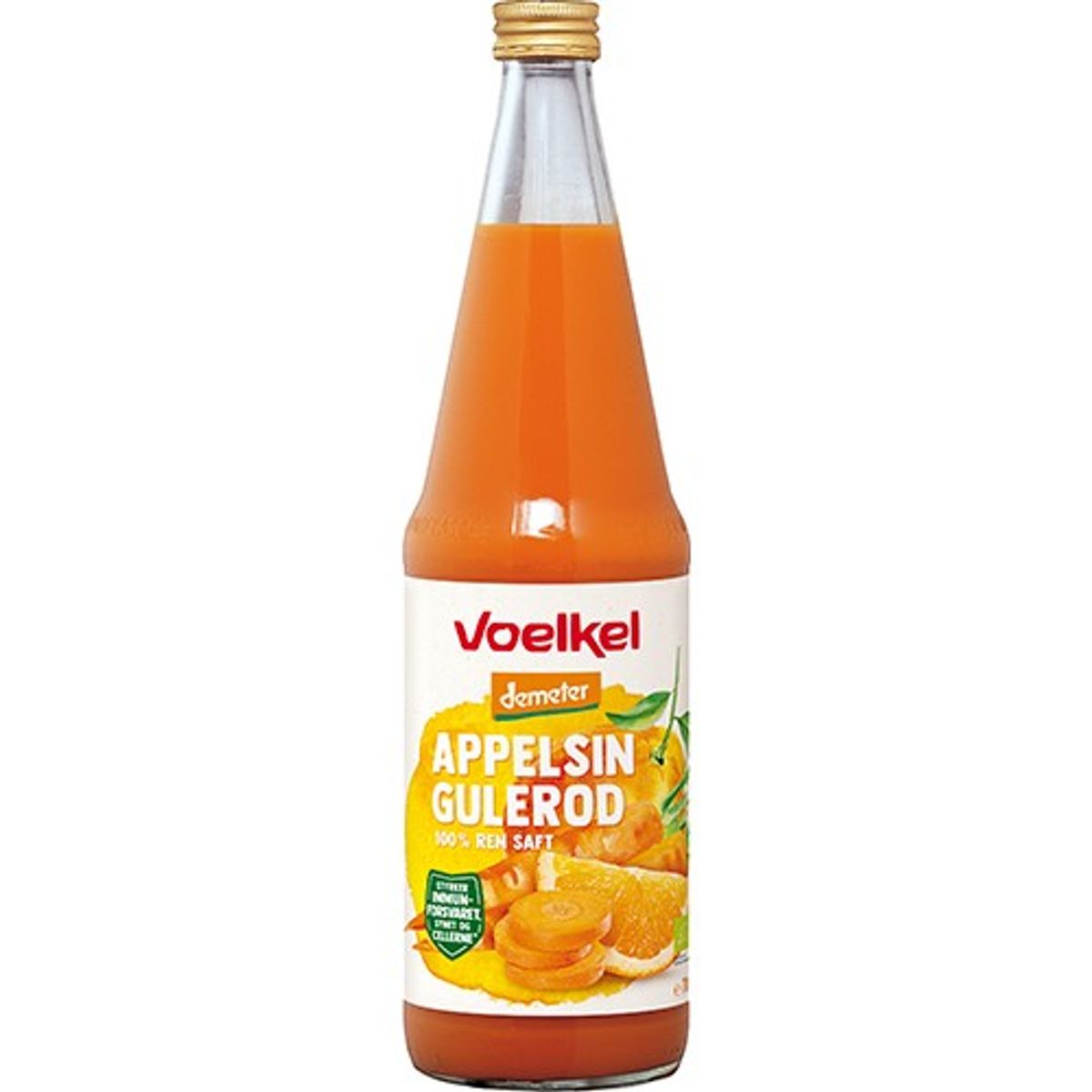 Appelsin- og gulerodssaft Økologisk Demeter - 70 cl - Voelkel