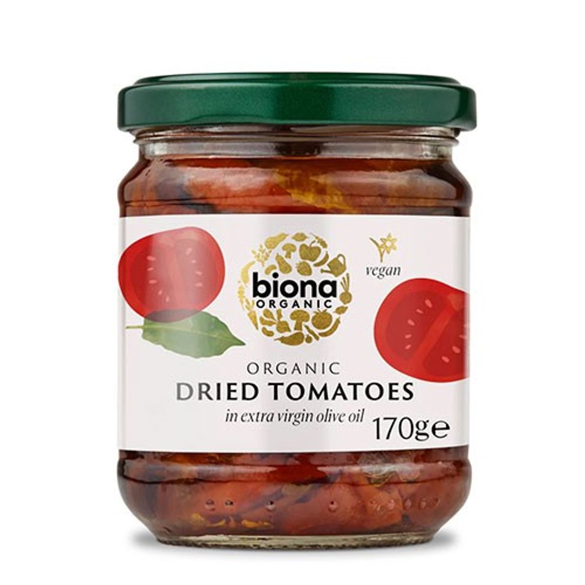 Soltørrede tomater i olivenolie Økologisk - 170 gram - Biona Organic