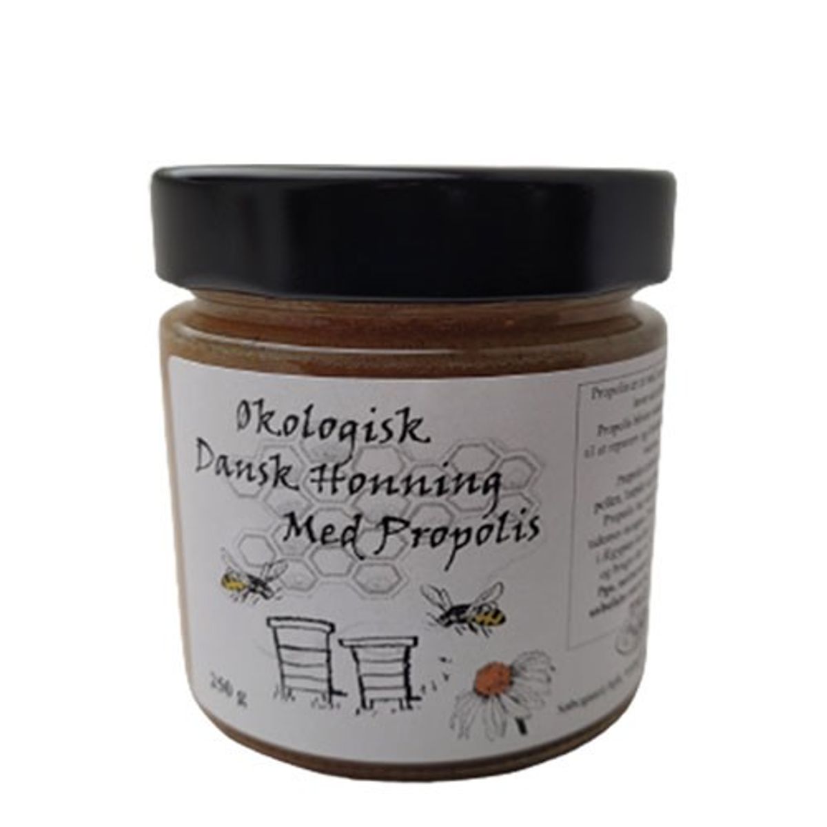 Dansk Honning m. propolis Økologisk - 250 gram - Søbogaard