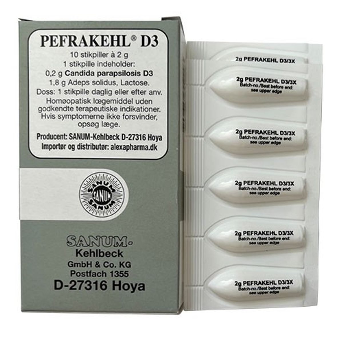 Pefrakehl stikpiller D3 - 10 stikpiller á 2 gram