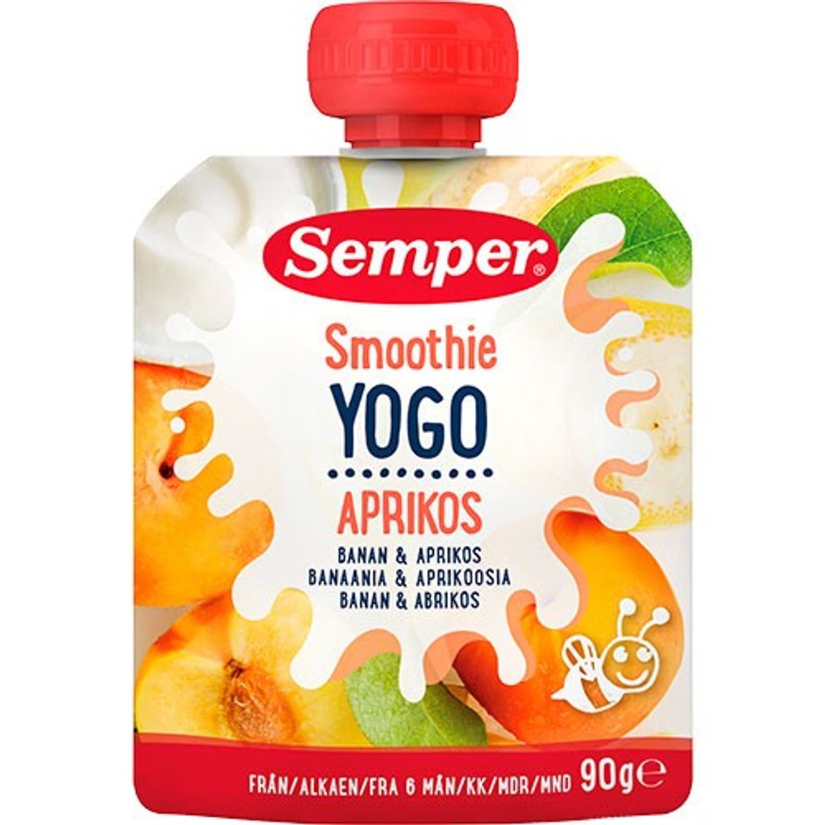 YOGO Smoothie med banan og abrikos fra 6 mdr. - 90 gram