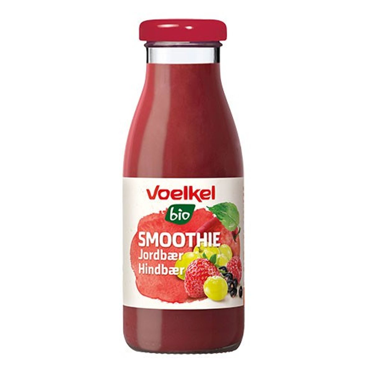 Smoothie med jordbær og hindbær Økologisk - 250 ml